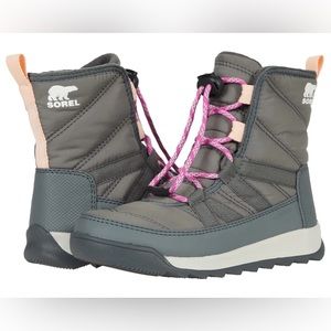 Girls SOREL Whitney™ II Short Lace Snow Boot in Grey